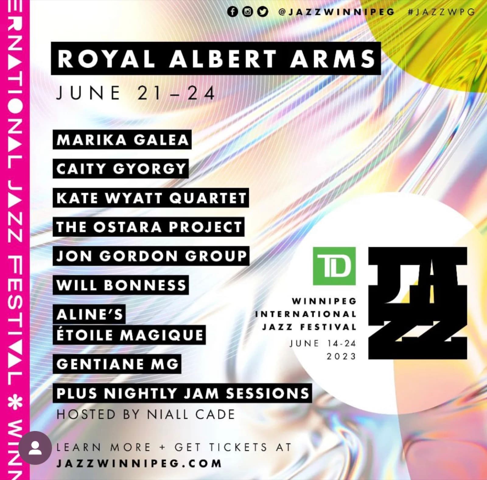 Poster for TD Winnipeg International Jazz Festival at the Albert